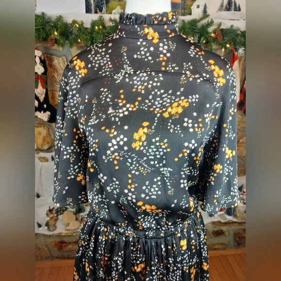Zadig & Voltaire Roza Spark Flower Autumn Winter 2021 2022 Mini Dress Noir Small
